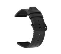 YSABVCP Bracelet sport en cuir et silicone for Mibro Watch Lite 2, 20/22 mm, compatible Fit For Mibro Air/Lite/Color/C2/A1/X1, boucle noire(Black bkbk,20mm)