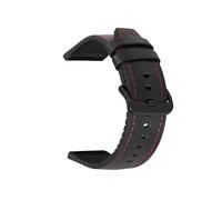 YSABVCP Bracelet sport en cuir et silicone for Mibro Watch Lite 2, 20/22 mm, compatible Fit For Mibro Air/Lite/Color/C2/A1/X1, boucle noire(Black rebk,20mm)