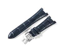 YSABVCP Bracelets de Montre concaves en Cuir de Vache, 25mm, adaptés Fit for Fit for Patek Philippe Nautilus série PP5711 5712G(Blue-ST-Z21)