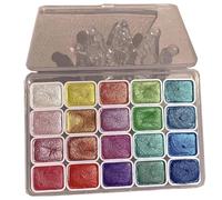 Ysaca Ensemble de peinture aquarelle changeante, peinture aquarelle métallisée, aquarelle pailletée avec palette compacte, effets changeants de couleur et scintillants, pour artistes débutants (A)