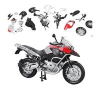 YSAEDATY 1/12 BMW R1200GS Modèle de moto jouet voiture collection amortisseur moto tout-terrain