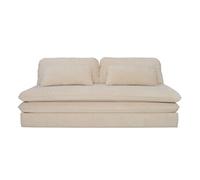 Ysal - canapé 3 places convertible déplimousse en velours texturé - Beige