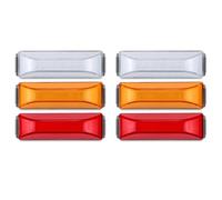 YSASFZX Clignotant Latéral Feu De Dégagement Stroboscopique LED Pour Camion Et Bus Clignotants Jaunes Flash Arrière Lampe D'avertissement Pour Pick-up Feux de Position(6pcs 3colors)