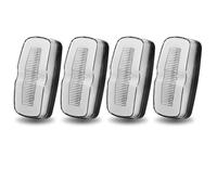 YSASFZX Clignotant Latéral Indicateurs Latéraux LED Pour Remorque De Camion Clignotant Feu Arrière D'avertissement Frein 12V 24V Pour Tracteur ATV UTV Feux de Position(4pcs Yellow White)