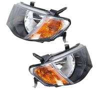YSASFZX Phares Avant Voiture 1 Pièces Pour L200 Pour TRITON 2006-2009 Phare Avant Avec Feu Latéral Clignotant Lampe D'angle DRL Sans Ampoule Phare Avant(Left and right)
