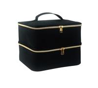 YSBRYD Organisateur de Vernis à Ongles Sac de Rangement pour Vernis à Ongles Support de Vernis à Ongles Portable Pouvant Contenir 30 Bouteilles et Lampe Sèche-Ongles, Noir 25x20x19cm