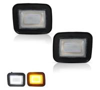 YSBVBLRMRV Feux Jour Pour Hummer H2 SUV SUT 2003-2009 Avant Arrière Pare-chocs Réflecteur Marqueur Signal Clignotant Indicateur De Miroir Latéral(2pcs Front Bumper1)