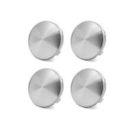 Ysbxitu 4 x 61 mm de cache-moyeux pour jantes, compatibles avec Audi - Cache-moyeux de voiture, pour le centre de la roue, remplace la calotte de moyeu, argenté, étanche et résistant à l'eau - pour