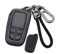 Ysbxitu Coque de clé pour Toyota Accessoires Toyota Yaris Cross Hybride Corolla RAV4 Prius Camry Fortuner Auris Highlander 2020-2025 Porte-clés en cuir synthétique 2 boutons B Noir