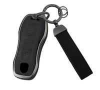 Ysbxitu Étui à clés pour Porsche Cayenne Panamera 911 971 9YA Macan Boxster Carrera Taycan 911 971 - Étui fin pour poche de pantalon - Noir - Porte-clés long
