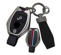 Ysbxitu Étui de e voiture Eui - Boîte à clés de voiture - Boîtier de protection sans onvient pour Mercedes A B C E R S G M V LA CLS GLA GLC GLE GL SL AMG W204 W245 W246 2/3