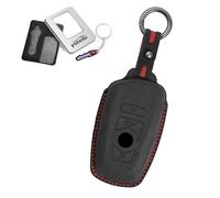 Ysbxitu Étui de protection pour clé de voiture - En cuir grainé - Convient pour BMW Série 1, 2, 3, 4, 5, 6 F11, F10, F12, F20, F21, F25, F30, F31 X3 X4 M3 M4 M5 3GT 5GT - Noir