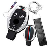 Ysbxitu Eui Coque de e voiture - Boîtier de e voiture - Boîtier de clé sans onvient pour Mercedes A B C E R S G M V LA CLS GLA GLC GLE GL SL AMG W204 W245 W246 3 boutons - A -