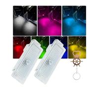 Ysbxitu Lot de 2 éclairages de porte de voiture pour BMW Mini R55~R61 2011-2014, F54, F55, F56, F57 2015-2022, éclairage d'entrée de voiture, accessoires sept couleurs