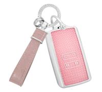 Ysbxitu Porte-clés de voiture avec boîtier à paillettes de la télécommande - Convient pour Renault Clio Zoe Megane Koleos Kadjar Kangoo Twingo Talisman Captur Espace - Coque A - Rose