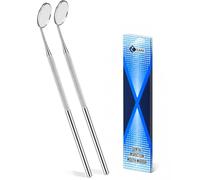 YSCARE Miroir Dentaire en Acier Inoxydable Inspection des Dents Bouche en Acier Inoxydable Miroir Dentiste Convient également aux extensions de cils (Miroir double)