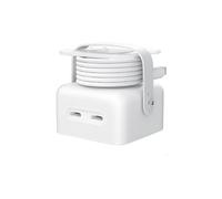 YSCLBAHUKE Étui pour chargeur Apple MacBook - Organiseur de cordon de voyage pour 35 W double port USB-C adaptateur d'alimentation compact A2571 enrouleur de câble de charge