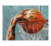 YSCOLOR Bricolage Peinture Par Numéros Adultes, Basket-Ball Peinture Par Numéros Kits Sur Toile Style Nordique Peinture Par Numéros Pour Adultes Débutant 40X50cm