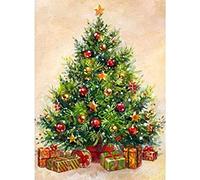 YSCOLOR Bricolage Peinture Par Numéros Adultes, Sapin De Noël Et Cadeaux Kits De Peinture Par Numéros Sur Toile Style Nordique Peinture Par Numéros Pour Adultes Débutant 40X50cm