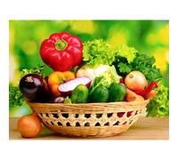 YSCOLOR Diamond Painting 2019 5D DIY Complet Diamond 2019 Main Décor À La Maison Artisanat Diamant Peinture Point De Croix Kits Fruits Et Légumes Panier Photo 30X40cm