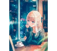 YSCOLOR Diamond Painting 5D DIY Diamant Peinture Complet Rond De Bande Dessinée Japon Anime Fille Diamant Broderie Point De Croix Diamant Mosaïque Décoration Cadeau 30X40Cm