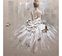 YSCOLOR Diamond Painting 5D DIY Diamant Peinture Complète Foret Rond Ballet Fille 3D Strass Broderie Point De Croix Cadeau Décor À La Maison Cadeau 30X30Cm
