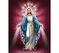 YSCOLOR Diamond Painting 5D Diy Diamant Peinture Full Round Round Drill Quot ; Madonna Religieuse Quot ; Cadeau De Broderie Cadeau De Décoration D'Intérieur 30x40cm