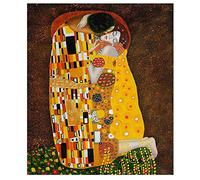 YSCOLOR Diamond Painting 5D Diy Diamant Peinture Point De Croix Gustav Klimt Décor À La Maison Diamant Broderie Complet Rond Mosaïque Décoration Murale 30X40cm