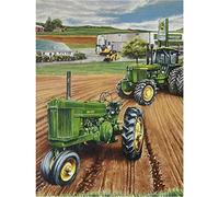 YSCOLOR Diamond Painting Bricolage 5D Diamant Peinture Kits Pour Adultes Enfants Pleine Perceuse Strass À La Main Broderie Diamant Art Artisanat Ferme Tracteur Perceuse Ronde 30x40cm