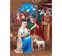 YSCOLOR Diamond Painting Bricolage 5D Diamant Peinture Religion Chrétienne Vierge Marie Point Plein Rond Diamant La Vierge Marie Mosaïque Kit Décoration De La Maison Z145 30x40cm