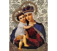 YSCOLOR Diamond Painting Broderie avec des Perles Jésus Vierge Marie Diamant Broderie Religion Chiffres Point De Croix DIY 5D Diamant Peintures 2019 Perles 30X40cm