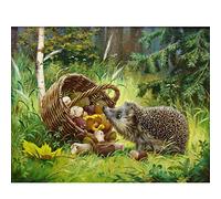 YSCOLOR Diamond Painting Complet Diamant Drill 5D DIY Diamant Peinture Hérisson Animal De Bande Dessinée 3D Rond Broderie Complète Point De Croix Mosaïque Décor 30X40Cm
