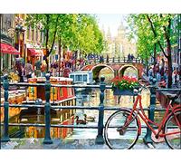 YSCOLOR Diamond Painting Complet Rond Diamant 5D DIY Diamant Peinture Amsterdam Paysage Diamant Broderie Point De Croix Strass Décoration Cadeau 30X40cm