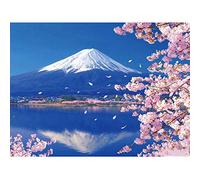 YSCOLOR Diamond Painting Décoration De La Maison Mont Fuji Diamant Peinture Mosaïque Sakura Cerise Montagne Rond Strass 3D Point De Croix Diamant Broderie 30X40Cm