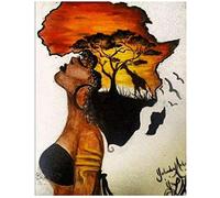 YSCOLOR Diamond Painting Diamant Broderie Afrique 5D Diy À La Main Diamant Peinture Village Couture Mosaïque Point De Croix Personnalisé Photo Décoration 30X40cm