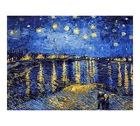 YSCOLOR Diamond Painting Diamant Broderie De Noël Anniversaire Cadeau Unique Van Gogh Ciel Étoilé du Rhône Rivière Diamant Peinture Point De Croix Cadeau 30X40Cm