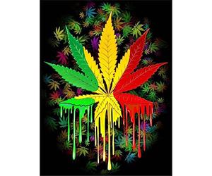 YSCOLOR Diamond Painting Diamant Peinture Complet Foret Rond Couleur Feuille D'Érable Mosaïque Diamant Peinture Point De Croix Broderie Nouveauté Moderne Room Decor 30X40Cm