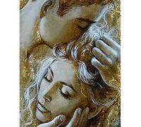 YSCOLOR Diamond Painting Diamant Peinture Complet Foret Rond Un Couple d'amoureux Mosaïque Diamant Peinture Point De Croix Broderie Romantique Amant Peintures 30X40Cm