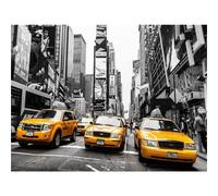 YSCOLOR Diamond Painting Diamant Peinture New York Diamant Peinture Tour Complet Croix Photos De Points Ronds Diamant Peinture New York Rue Jaune Auto 30X40Cm
