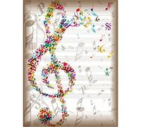 YSCOLOR Diamond Painting Diamant Peinture Note De Musique Décor À La Maison Mosaïque Personnel Broderie 5D Bricolage Autocollant Mural 30x40cm
