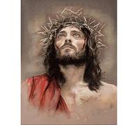 YSCOLOR Diamond Painting Diamant Rond Peintures Jésus Christ Naissance Mur Peinture Diamant Motif Image Couture Couture Religieux Mosaïque Décor Autocollants 30X40Cm
