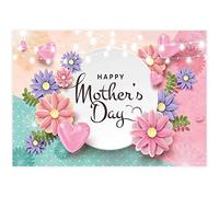 YSCOLOR Diamond Painting Diy 5D Diamant Peinture Kits Pour Adultes Bonne Fête Des Mères Paillettes Rose Amour Coeur Flowergraphie Femme Maman Dame Grand-Mère Artiste Festival Peintures 30x40cm