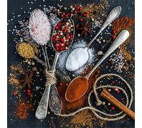 YSCOLOR Diamond Painting DIY Diamant Peinture Cuisine Point De Croix Diamant Broderie Complète Ronde Image Strass Diamant Mosaïque Cuisine Décor À La Maison 30X30Cm