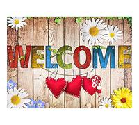 YSCOLOR Diamond Painting Kit De Diamant Peinture Bricolage 5D Pour Adultes Plein Foret Coeur Bienvenue À La Maison 30x40cm