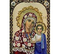 YSCOLOR Diamond Painting Mosaïque Broderie Complet Diamant Religieux Rouge Dame De Jésus Icônes Artisanat Point De Croix Kits Nouveau DIY 5D Diamant Peinture 30X40cm