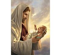 YSCOLOR Diamond Painting Nouveau 5D Rond Diamant Peinture Point De Croix Kits Diamant Broderie Religions Jésus Christ Mosaïque Motif Arts Et Artisanat Cadeau 30X40Cm