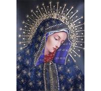 YSCOLOR Diamond Painting Vierge Marie Diamant Peinture Art 5D Plein Rond Dieu Strass Diamant Broderie Peinture Pour Adulte Enfants Mur Art Décor 30x40cm