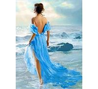 YSCOLOR Peinture Par Numéro Kit Pour Adultes Peinture Pour La Décoration De La Maison Avec Des Pinceaux Et Des Peintures Acryliques Femme Sexy 40X50cm