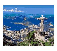 YSCOLOR Peinture Par Numéros Rio De Janeiro Ville Bricolage Peint À La Main Peinture À L'Huile Acrylique Paysage Photo Peinture Décor À La Maison 40X50cm