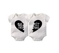 YSCULBUTOL Body pour bébé garçon et fille avec inscription « Best Friends » 6-12 mois